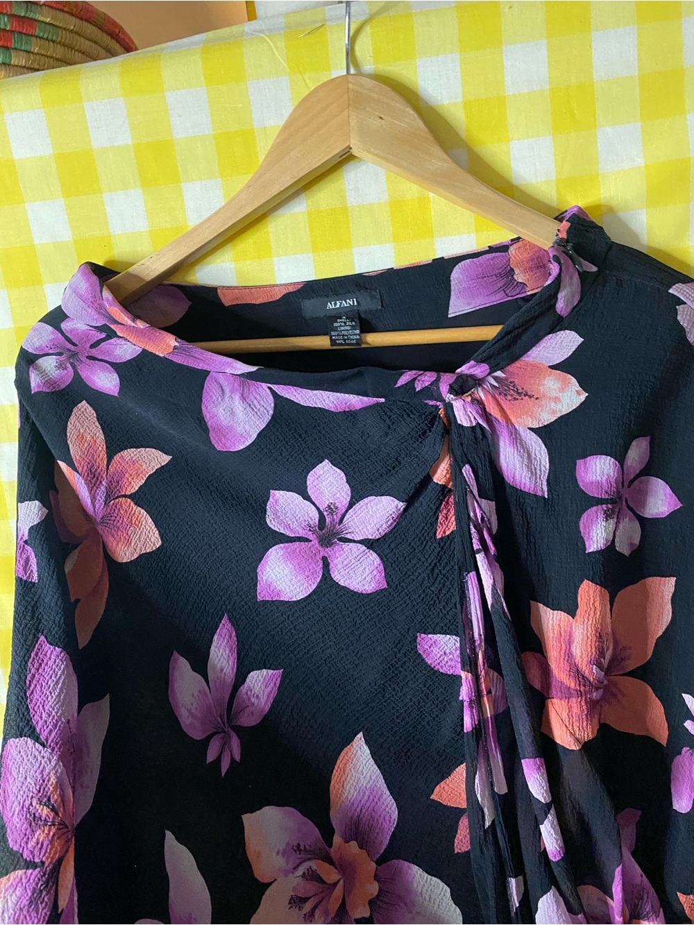 Alfani vintage skirt  silk 100% silk - Picture 7 of 11